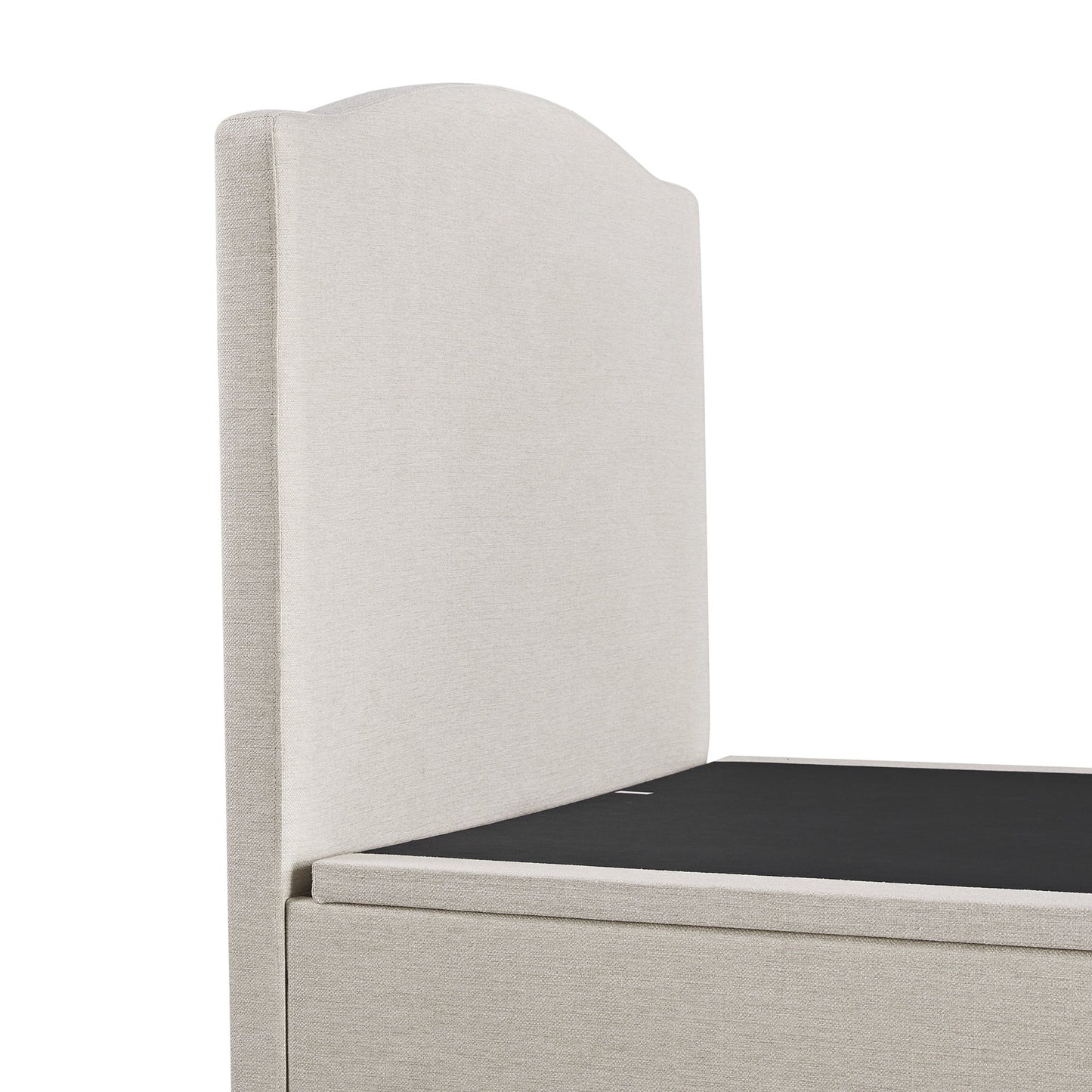 Chilworth Upholstered Ottoman Storage Bed, Ivory Weave Fabric