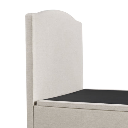Chilworth Upholstered Ottoman Storage Bed, Ivory Weave Fabric