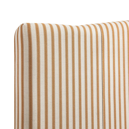Chilworth Upholstered Ottoman Storage Bed, Ochre Stripe Linen Blend