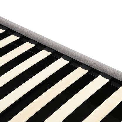 Pimlico End Opening Ottoman Storage Bed Frame with Multi-colour LED Headboard (Grey Fabric)