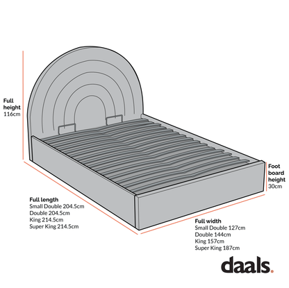 Archer Grey Boucle Ottoman Storage Bed
