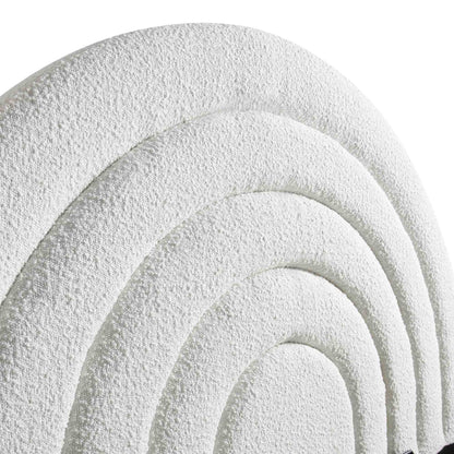 Archer White Boucle Ottoman Storage Bed