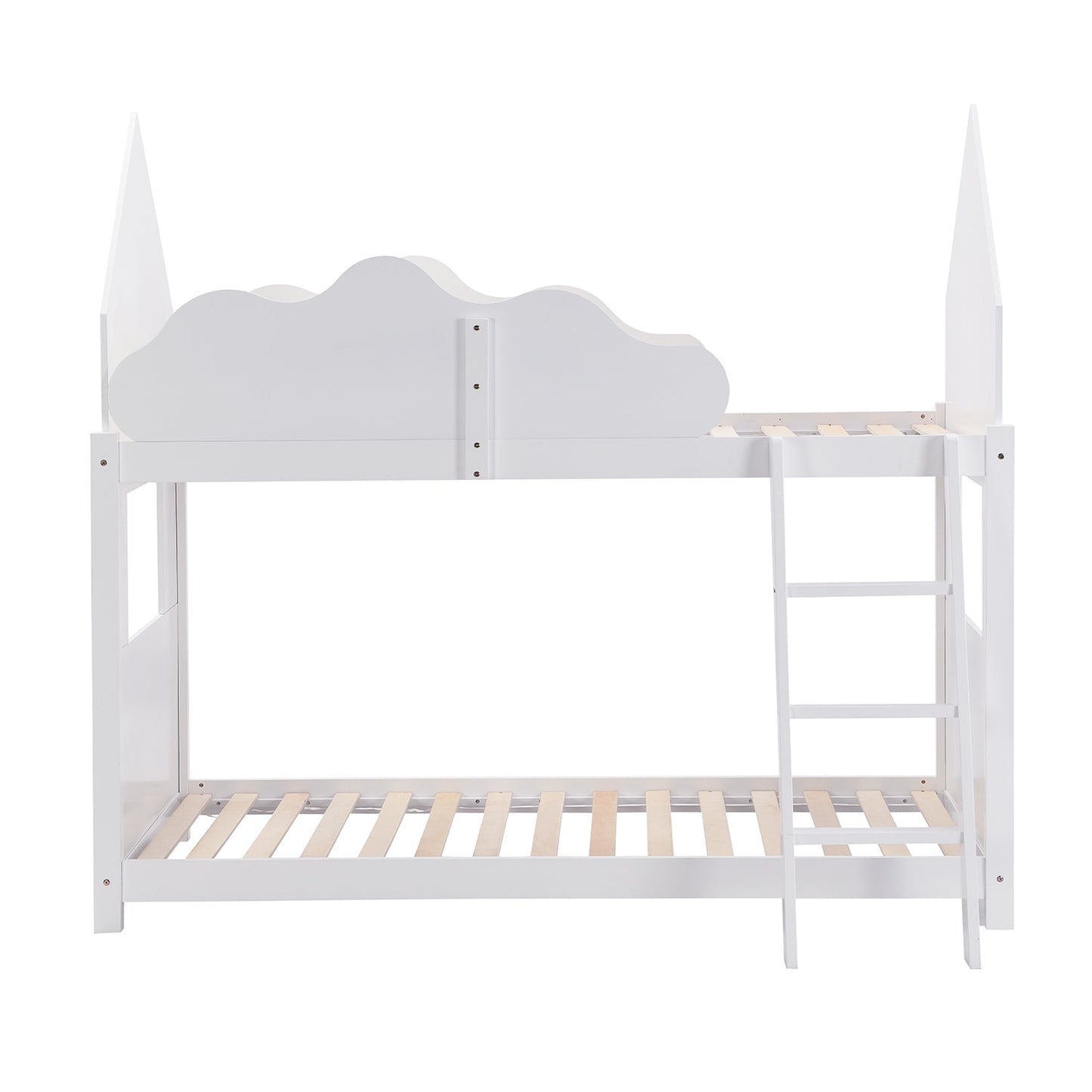 Newton White Solid Wood Kid's Treehouse Bunk Bed
