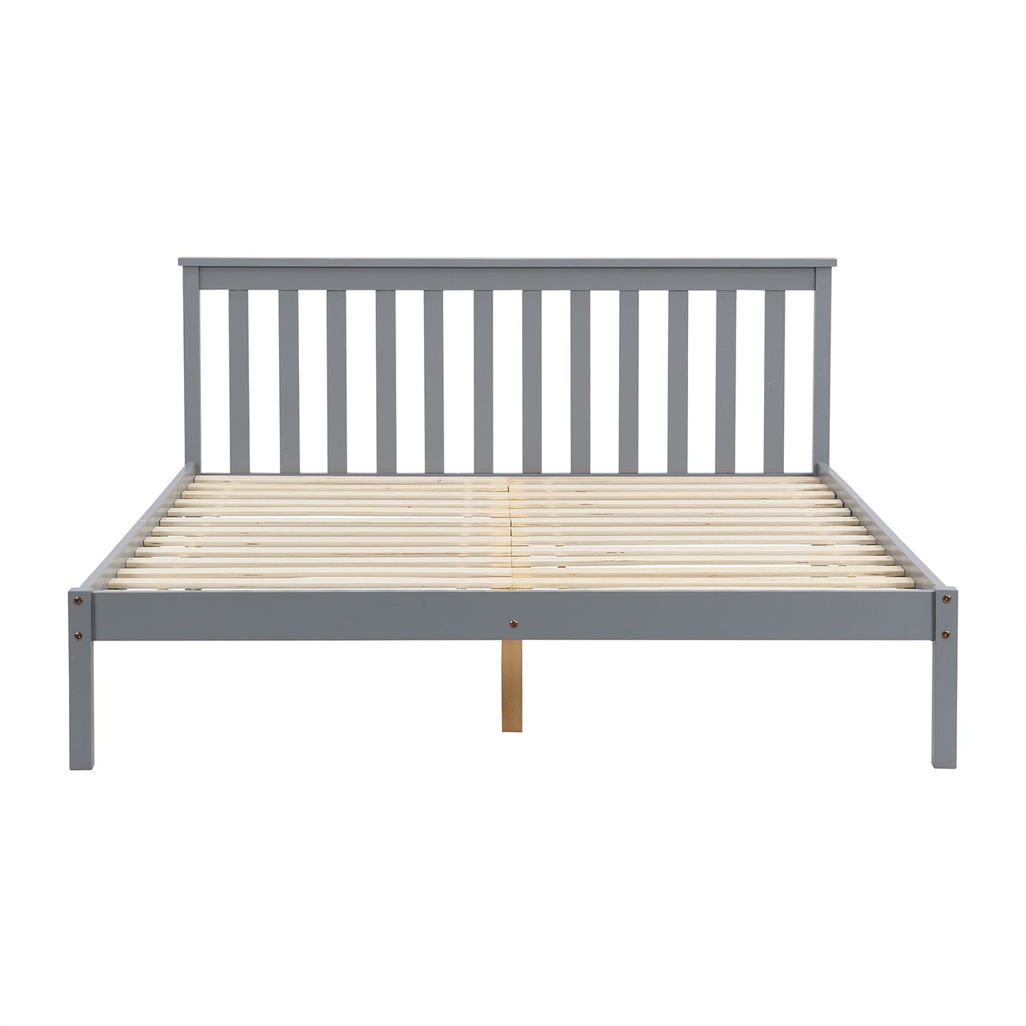 Linnelle Solid Wood Bed Frame in Grey