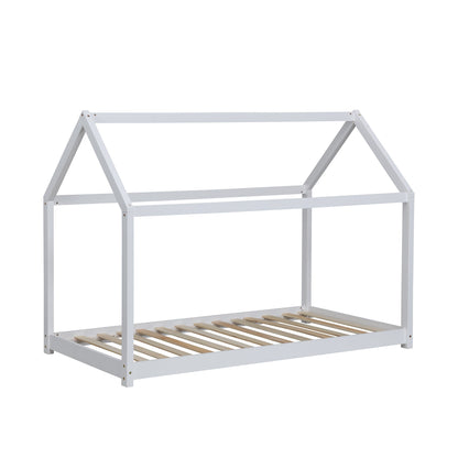 Bethwin Solid Wood Kid's House Bed in White