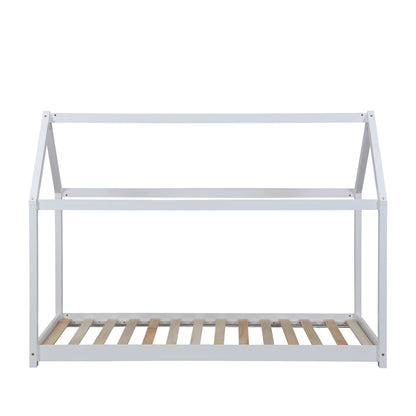 Bethwin Solid Wood Kid's House Bed in White