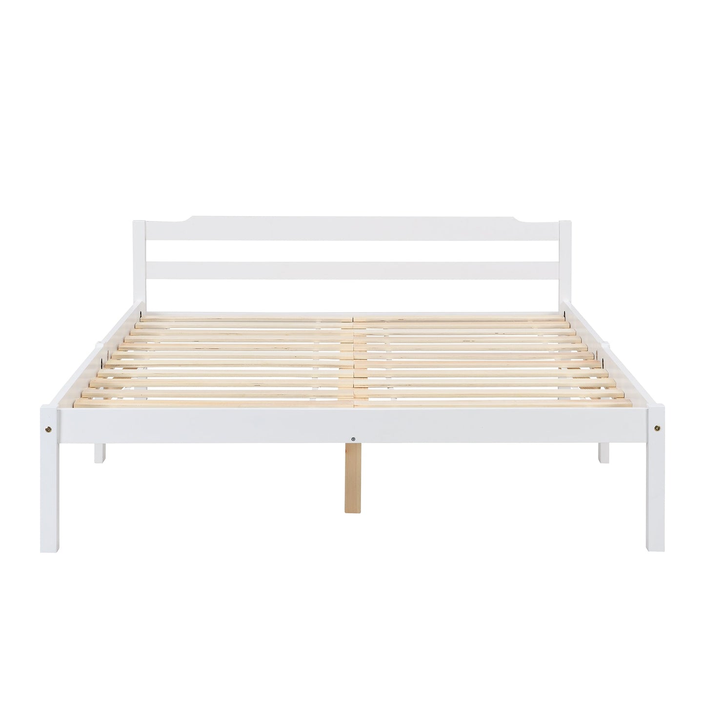 Curran Solid Wood Bed Frame in White UK Sizes