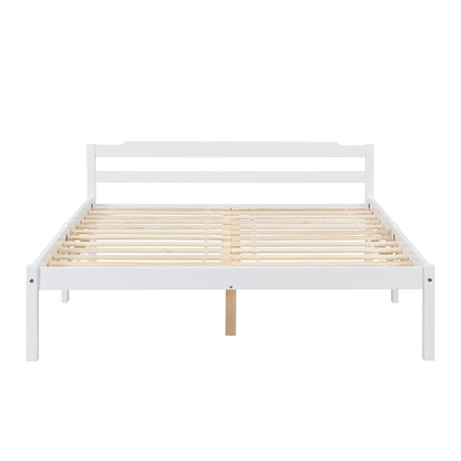 Curran Solid Wood Bed Frame in White UK Sizes