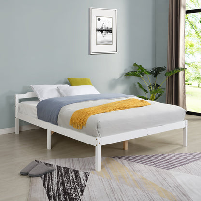 Curran Solid Wood Bed Frame in White UK Sizes