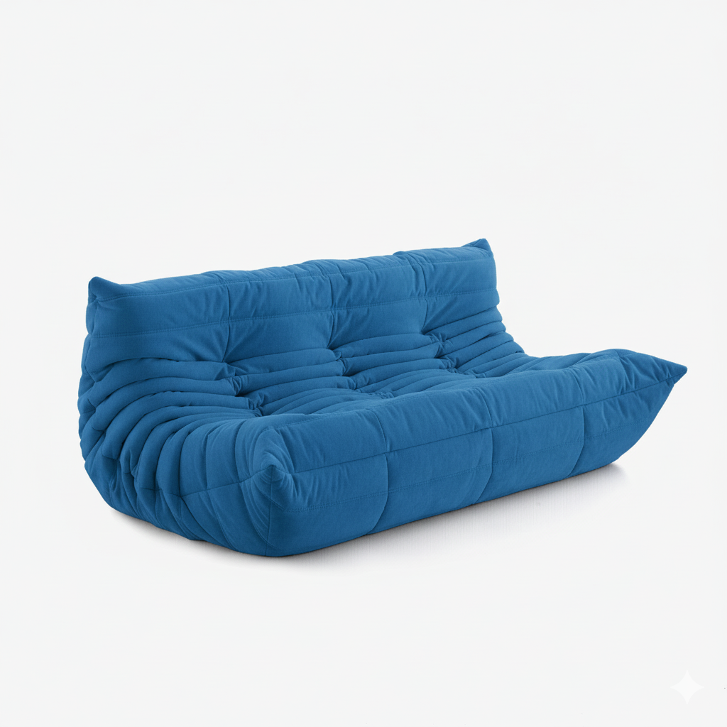 Togo Compressed Blue Canapé by Koto: High-Quality Design
