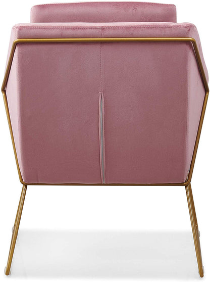 Hedy Accent Chair in Pink Velvet