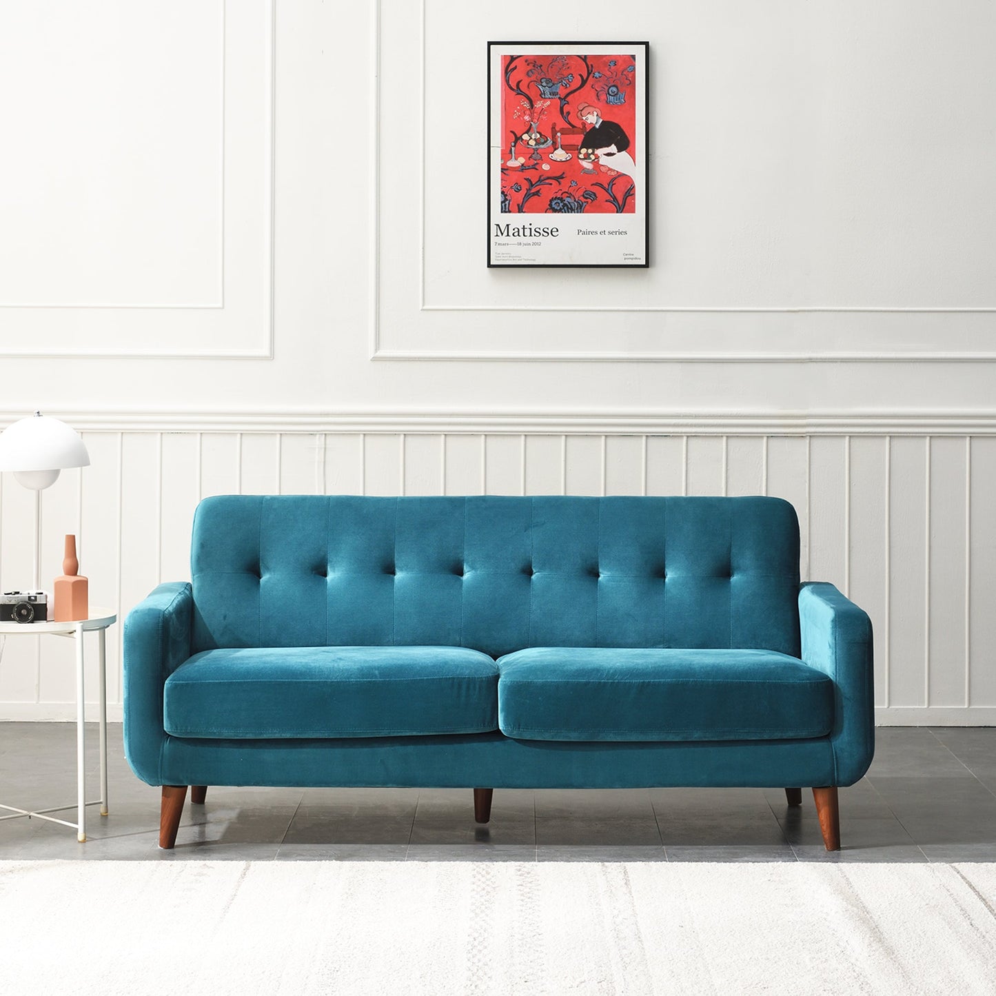 Clarence Sofa Range in Teal Blue Velvet