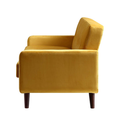 Clarence 3-Seater Sofa in Mustard Yellow Velvet
