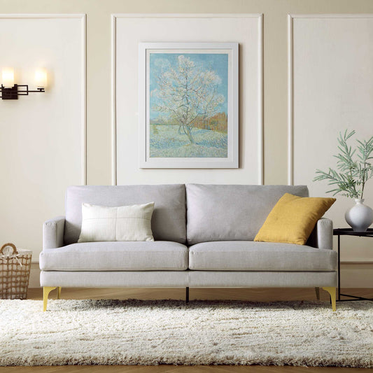 Haven Grey Fabric 3-Seater Sofa