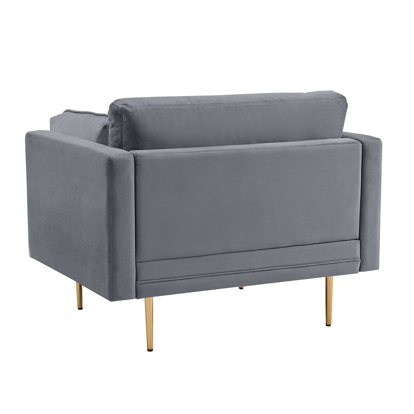 Pelham Grey Velvet Fabric Armchair