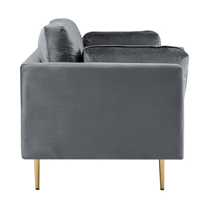 Pelham Grey Velvet Fabric Sofa