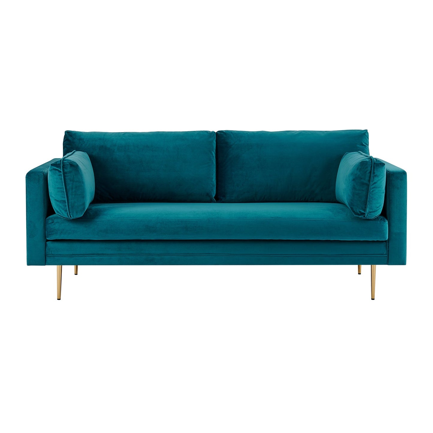 Pelham Teal Blue Velvet Fabric Sofa