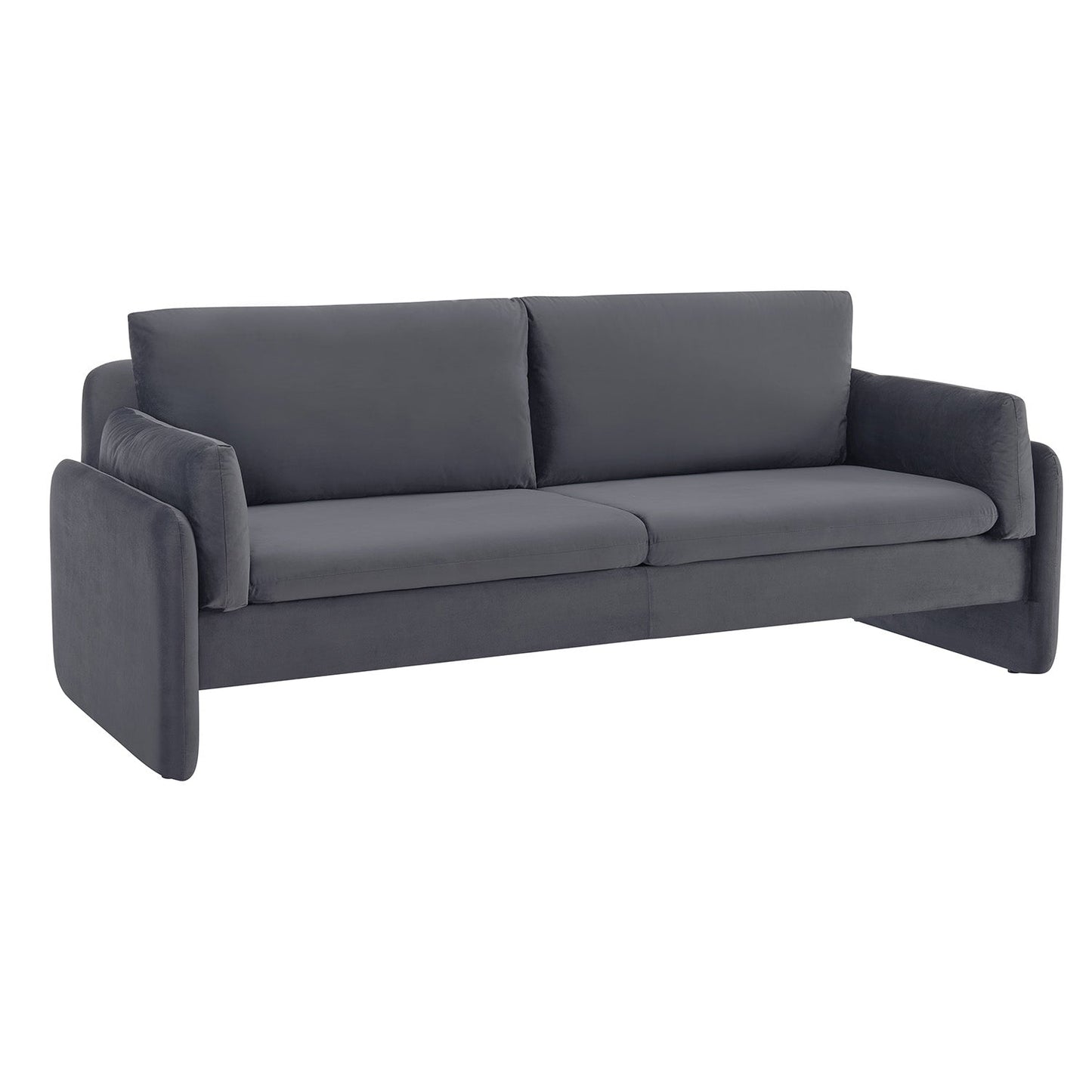 Clapham 3-Seater Grey Velvet Fabric Sofa