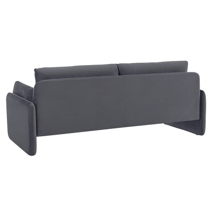 Clapham 3-Seater Grey Velvet Fabric Sofa