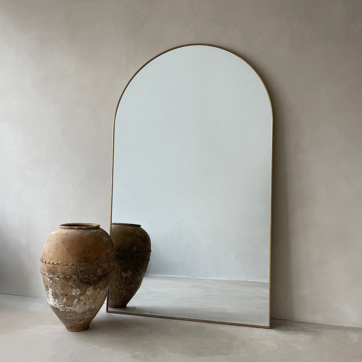 Liberty - Gold Full Length Arched Metal Mirror 200cm x 120cm