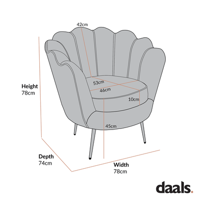 Hepburn Accent Chair in Pink Velvet