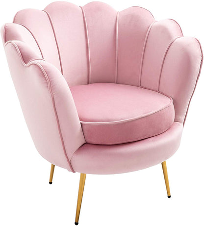 Hepburn Accent Chair in Pink Velvet