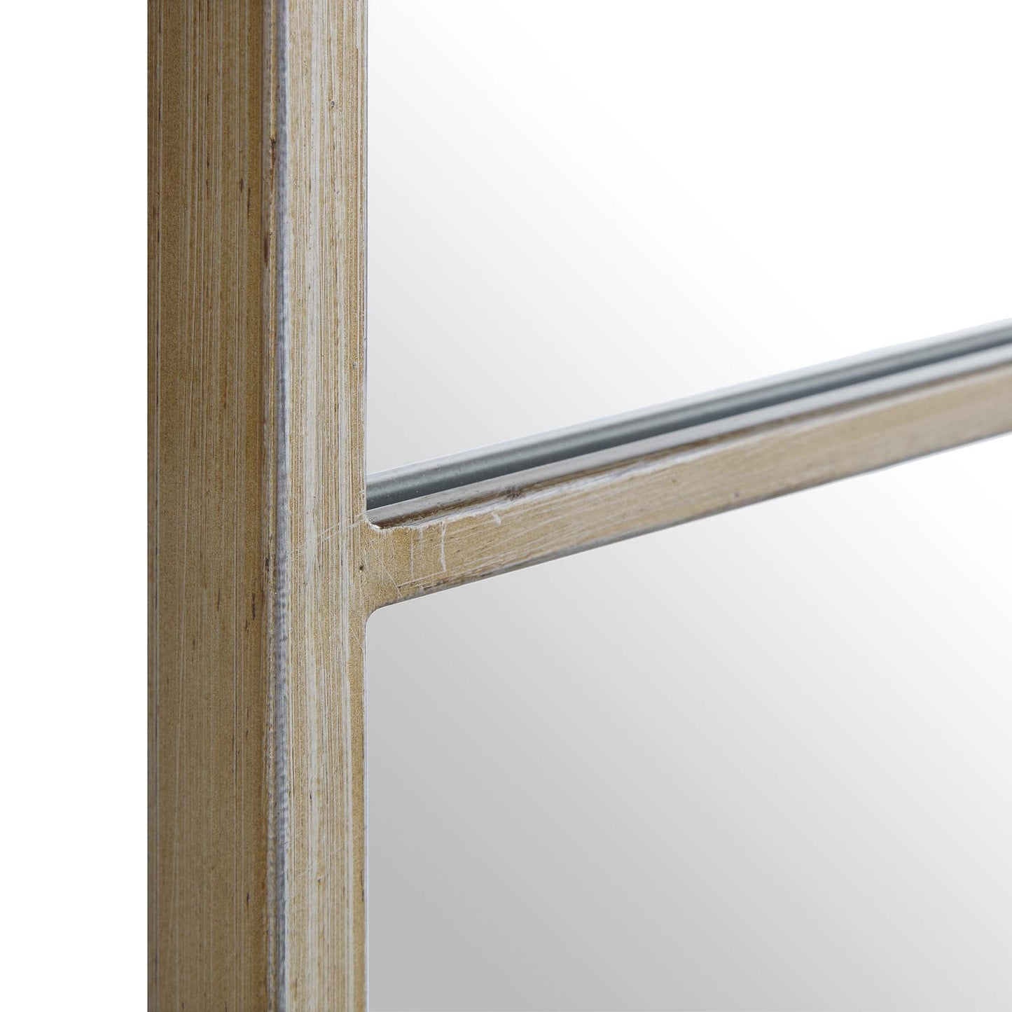 Herbert Industrial Metal Window Mirror 120 x 120 cm, Antique Silver Effect