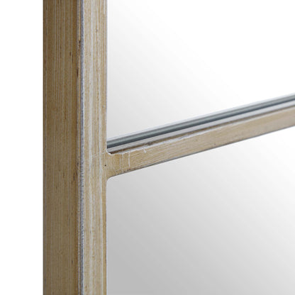 Herbert Industrial Metal Window Mirror 120 x 120 cm, Antique Silver Effect