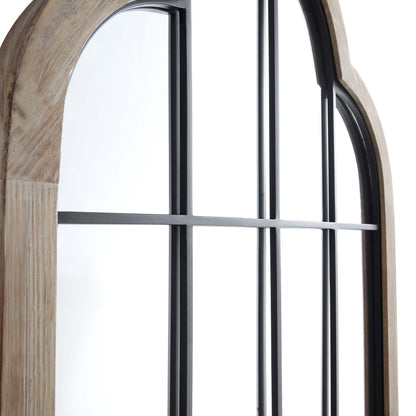 Southam Arched Full Length Wooden Frame Window Mirror 160 x 76 cm