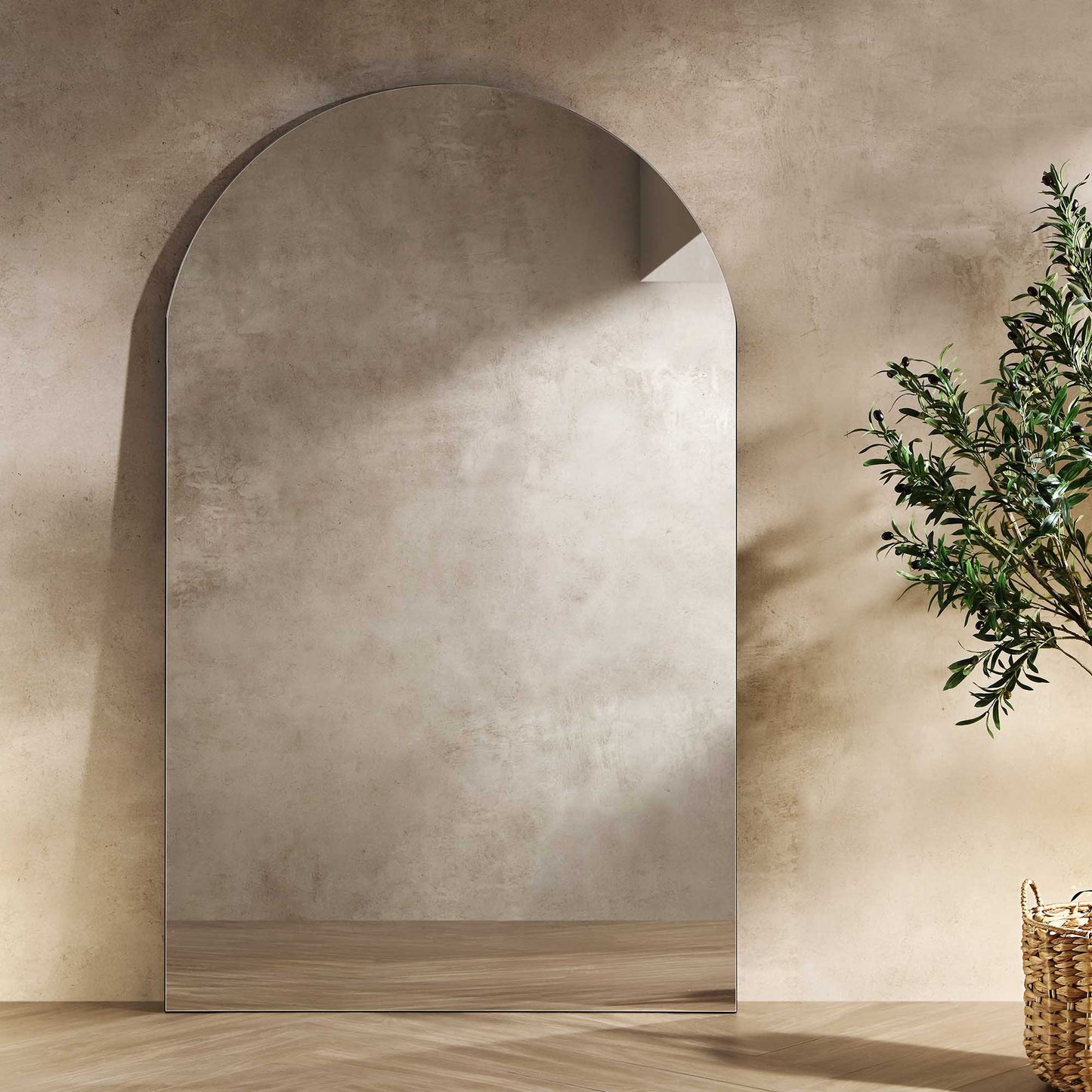 Concord Arched Frameless Full Length Extra Large Mirror 180cm x 110cm