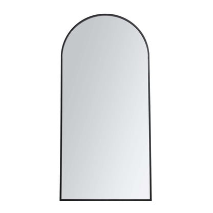 Dina Freestanding Arched Full Length Metal Frame Mirror 160 x 76 cm, Black