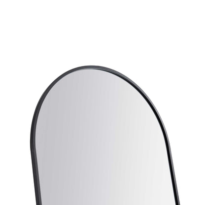 Dina Freestanding Arched Full Length Metal Frame Mirror 160 x 76 cm, Black