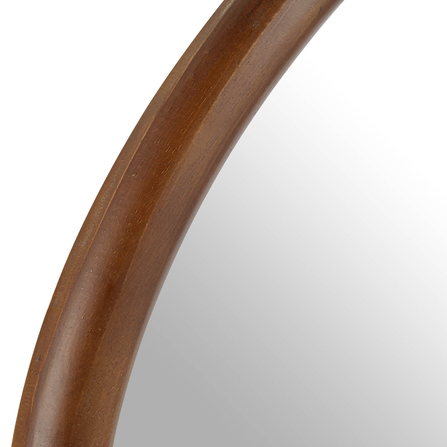 Edo Irregular Pebble Wall Wooden Mirror 100 x 76 cm, Walnut