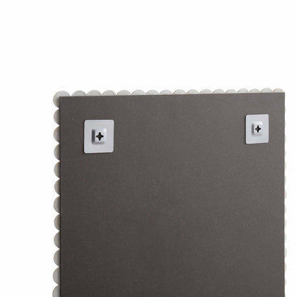 Luna Rectangular Bobbin Wall Mirror 80 x 60 cm, Washed White