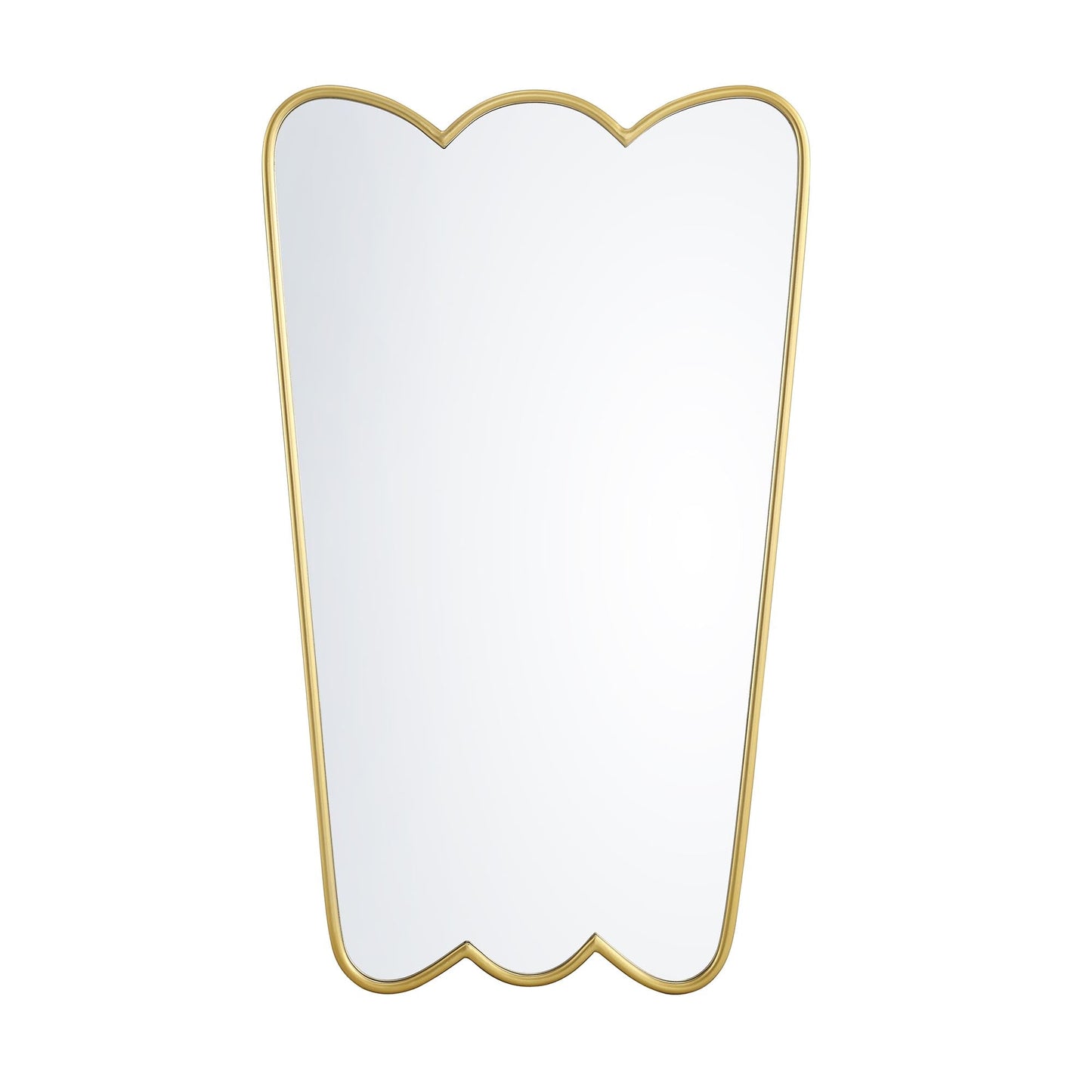 Berkeley Scalloped Edge Wall Mirror, Gold Effect