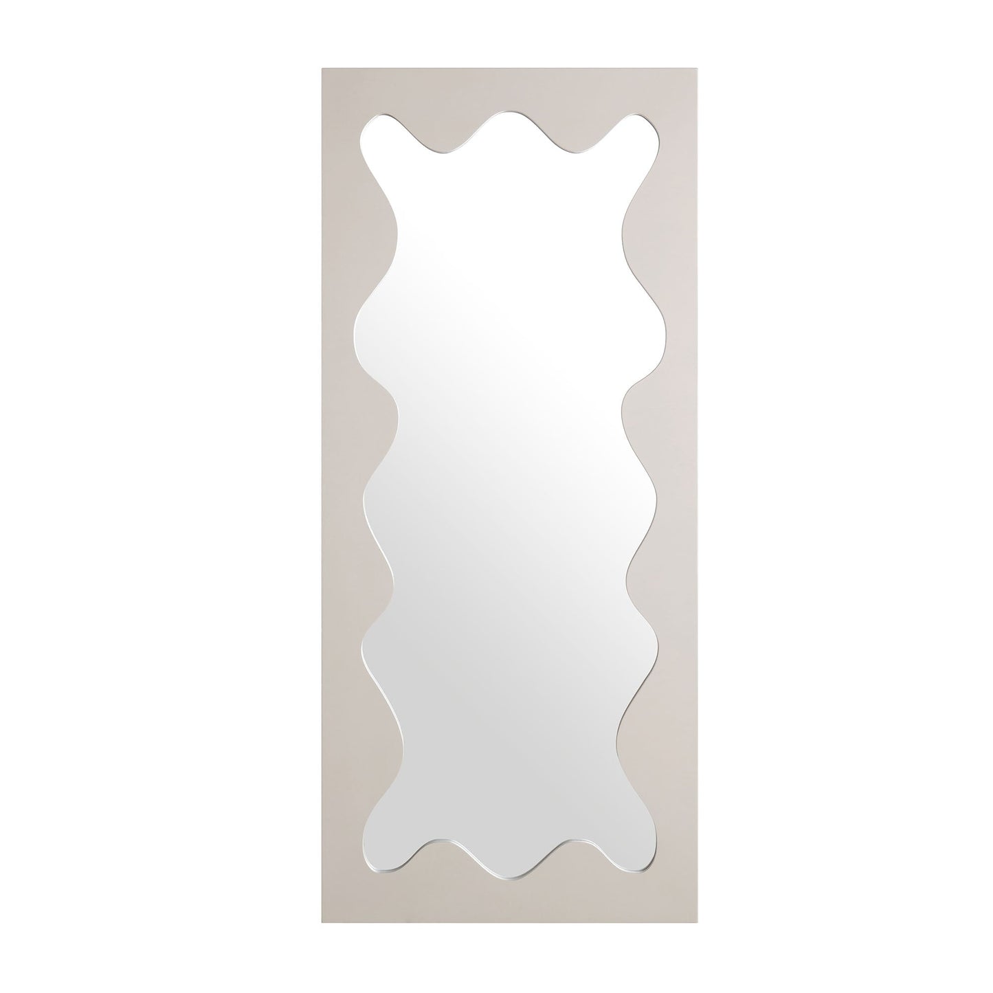 Destin Wave Mirror 160 x 70 cm, Taupe Gloss