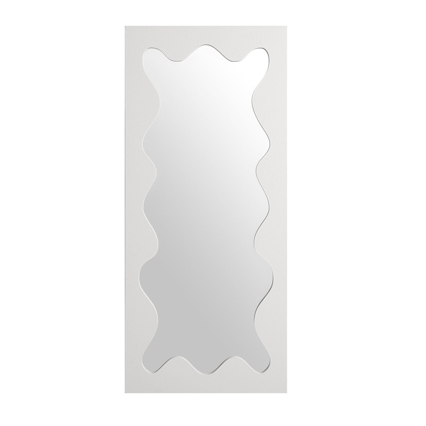 Destin Wave Mirror 160 x 70 cm, White Matte