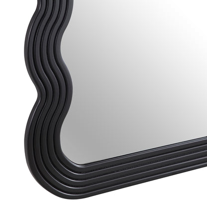 Venus Full Length Wave Mirror 180 x 100 cm, Black