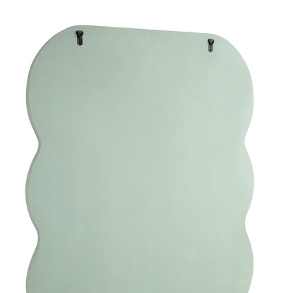 Venus Full Length Wave Mirror 180 x 100 cm, Sage Green