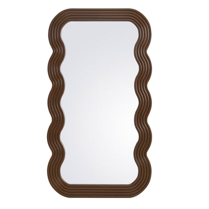 Venus Full Length Wave Mirror 180 x 100 cm, Walnut