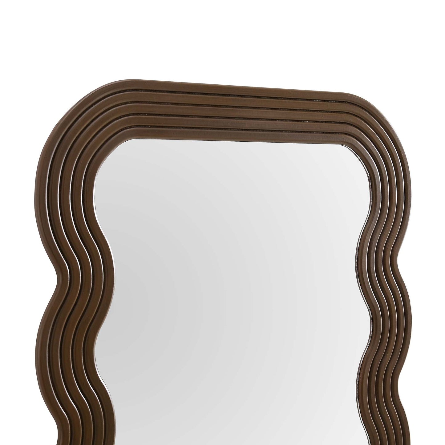 Venus Full Length Wave Mirror 180 x 100 cm, Walnut