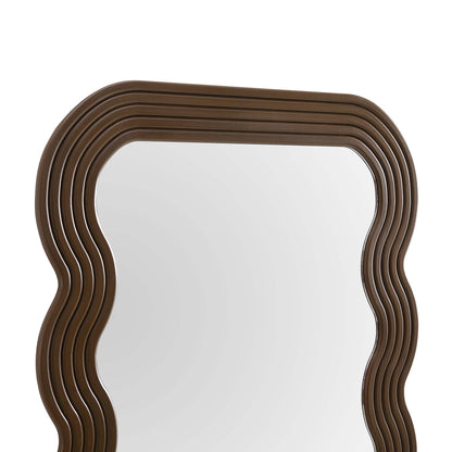 Venus Full Length Wave Mirror 180 x 100 cm, Walnut