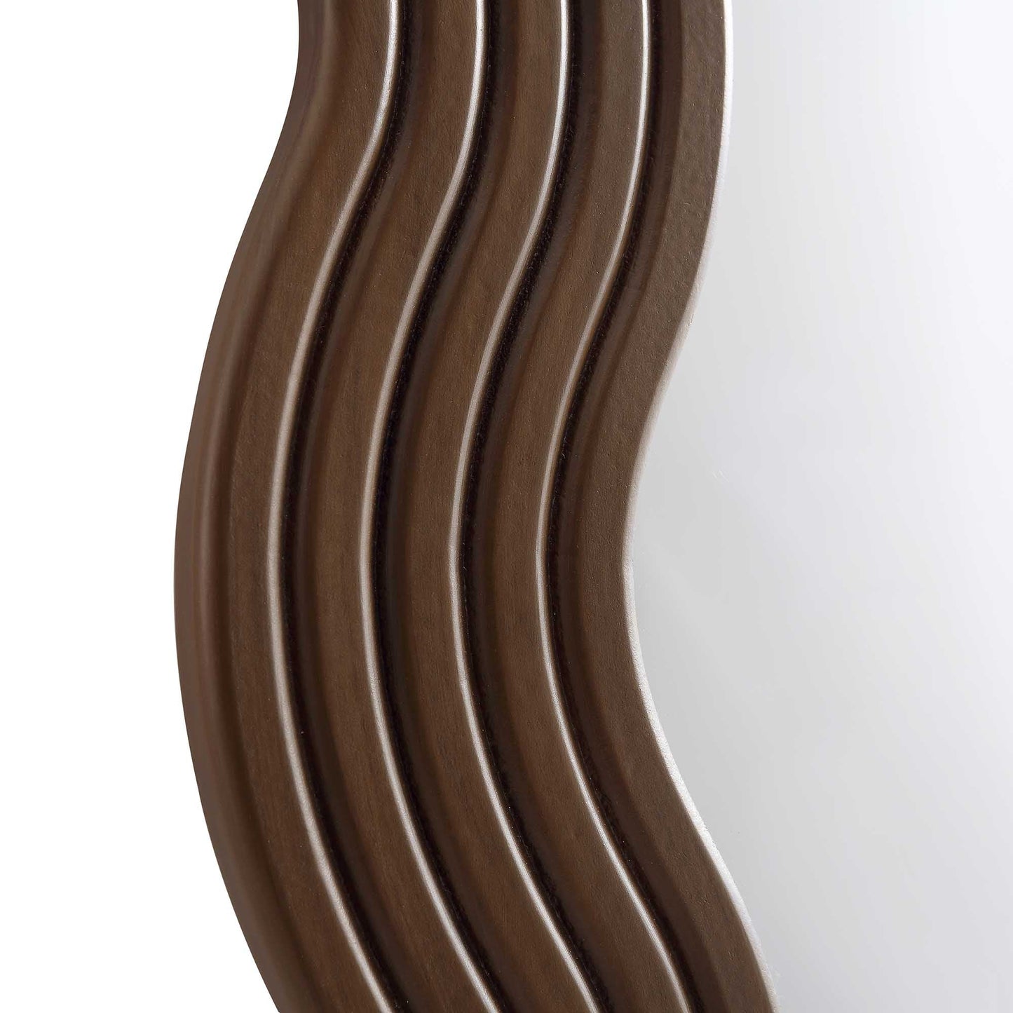 Venus Full Length Wave Mirror 180 x 100 cm, Walnut