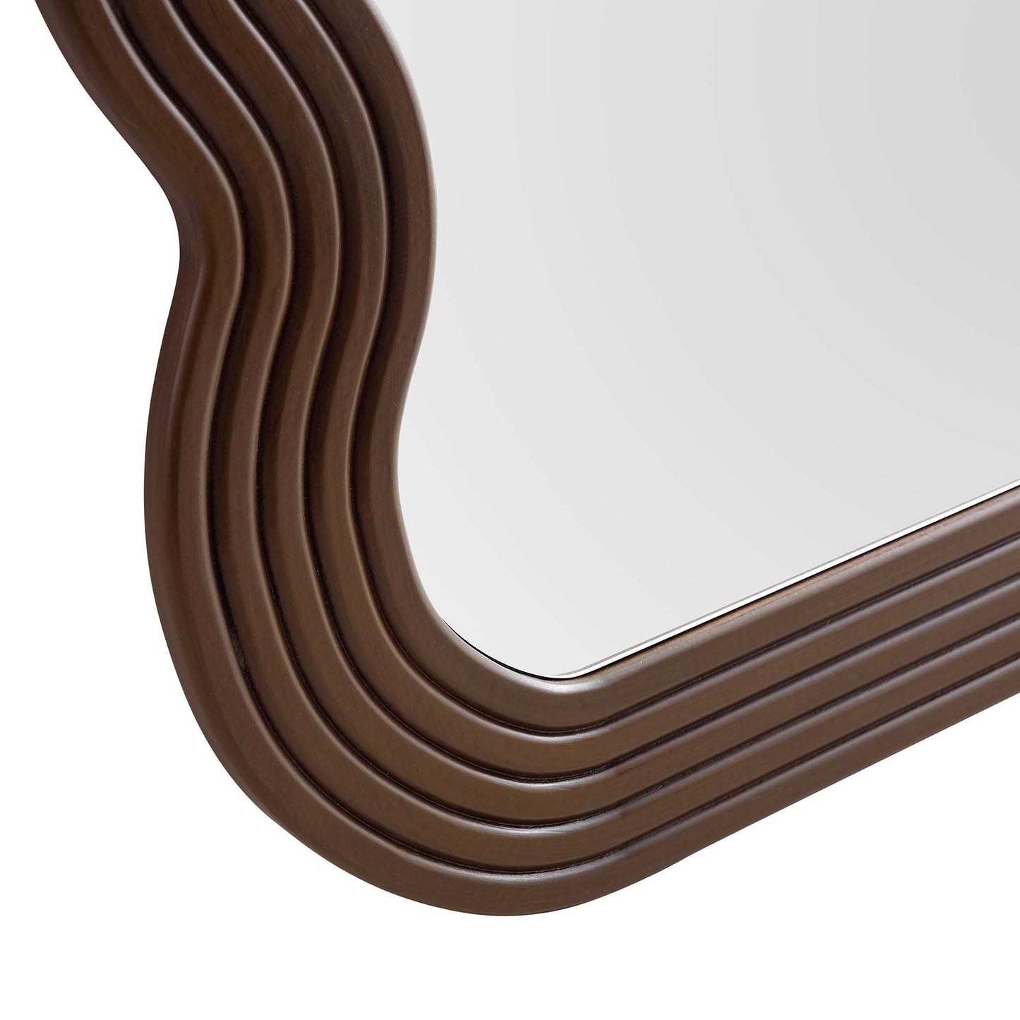 Venus Full Length Wave Mirror 180 x 100 cm, Walnut