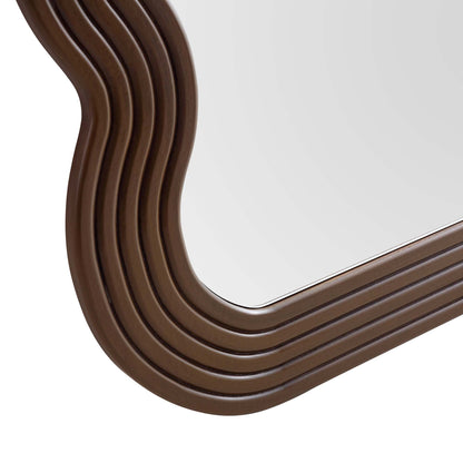 Venus Full Length Wave Mirror 180 x 100 cm, Walnut