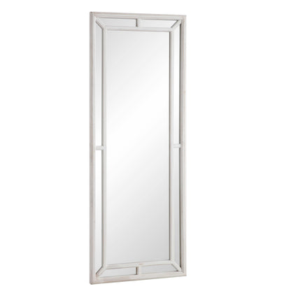 Edgeworth Washed White Full Length Wooden Frame Window Mirror 160 x 60 cm