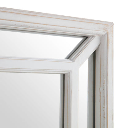 Edgeworth Washed White Full Length Wooden Frame Window Mirror 160 x 60 cm