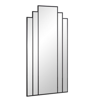 Sonia Black Metal Frame Art Deco Full Length Floor Mirror 179 x 90 cm