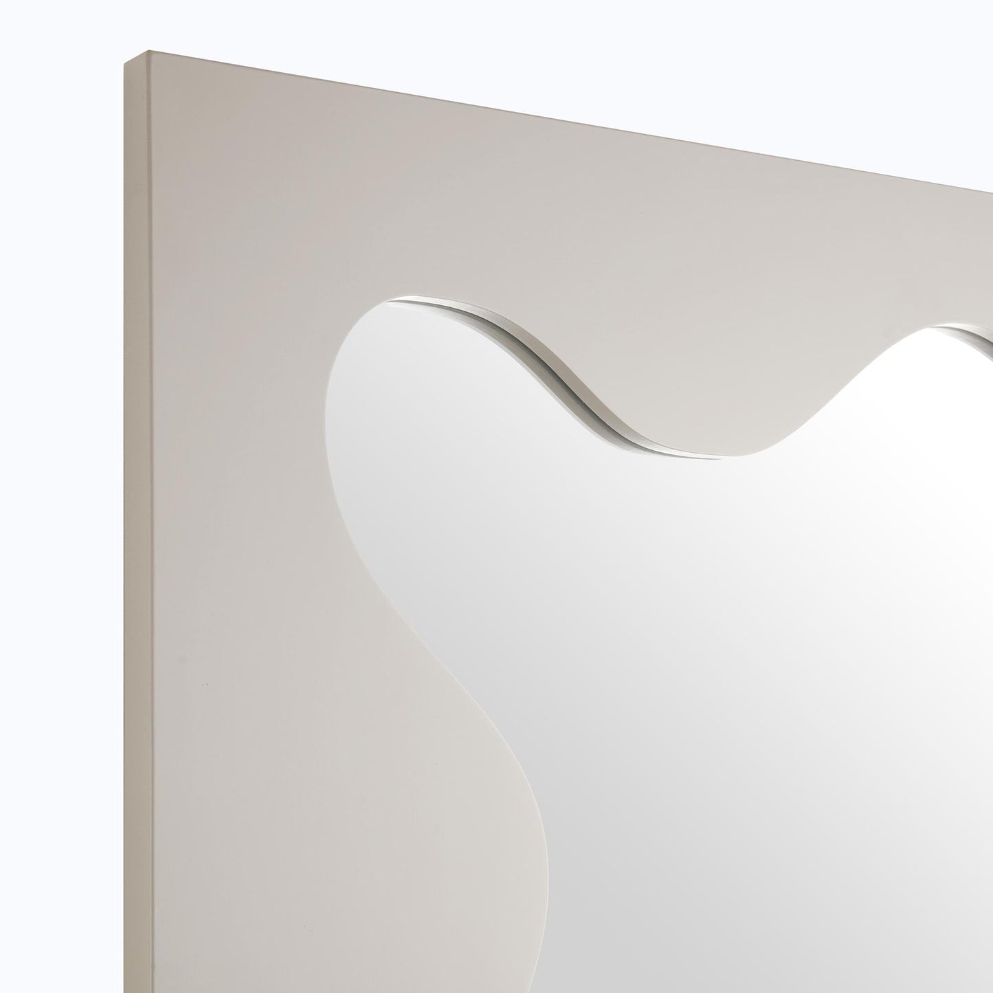 Destin Wave Mirror 180 x 100 cm, Taupe Gloss