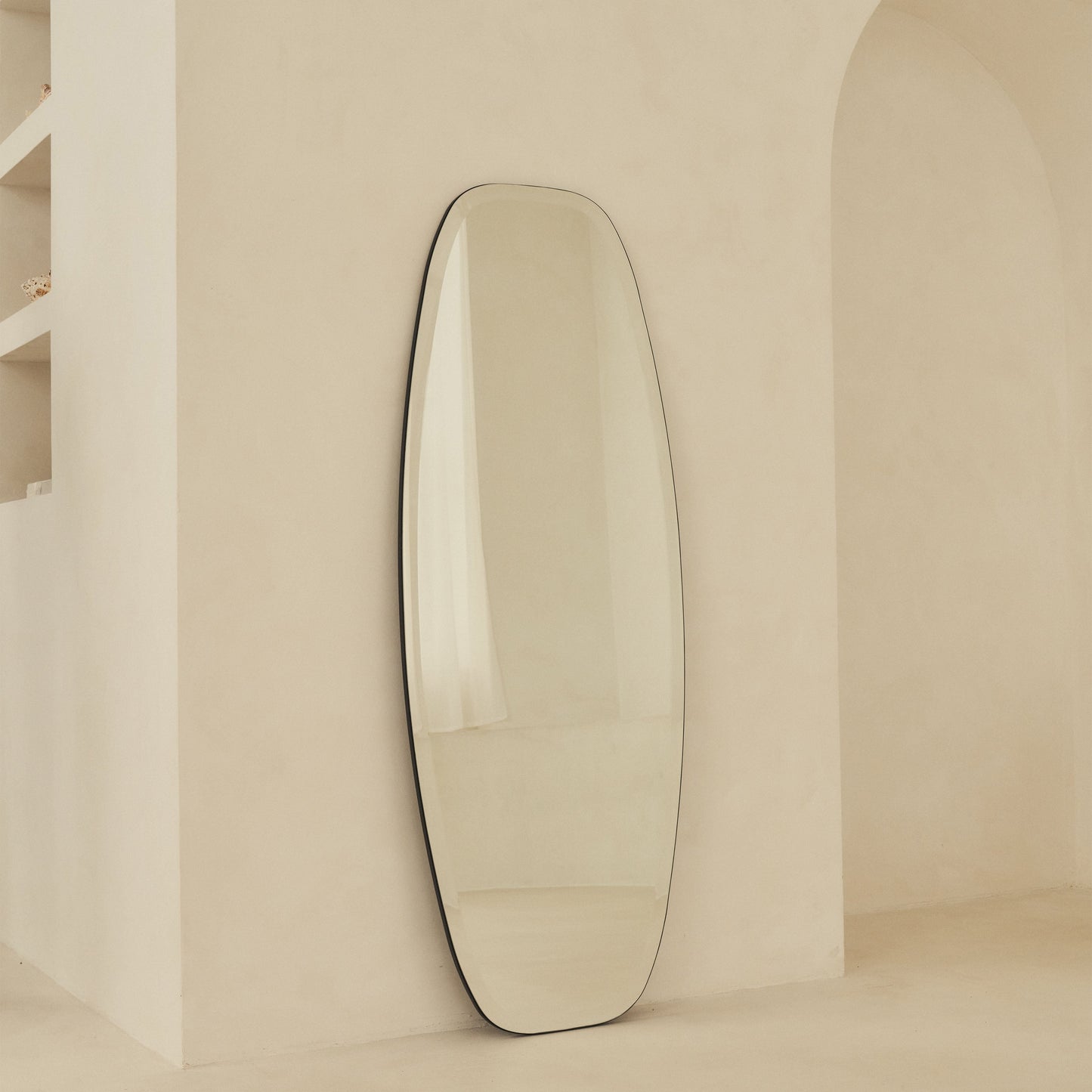 Vienna - Large Frameless Oval Bevelled Mirror 140cm x 52cm
